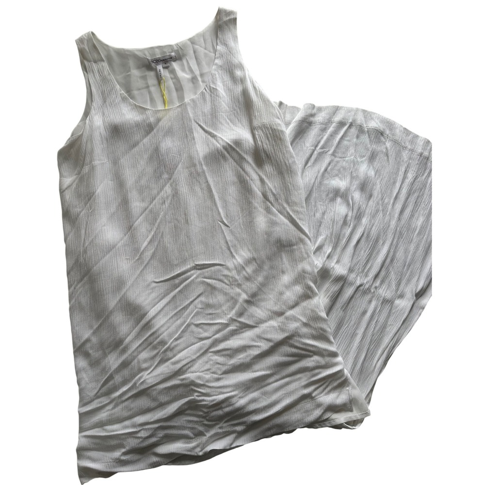 BCBGeneration White Sleeveless Dress with Train‎ Women's Size Medium Casual